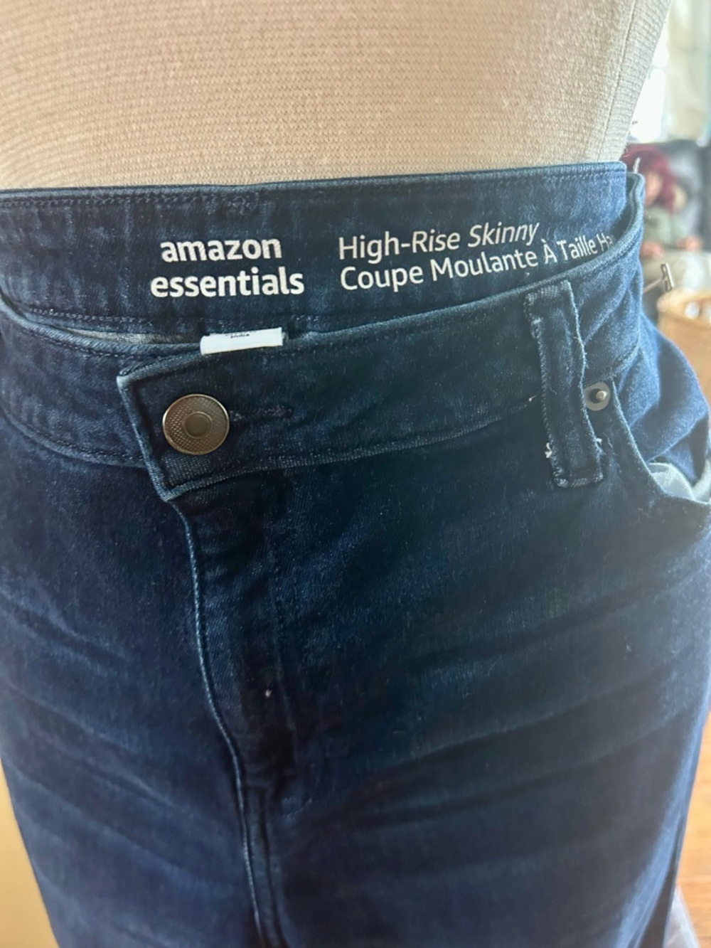 Amazon Essentials Navy High-Rise Skinny Jeans